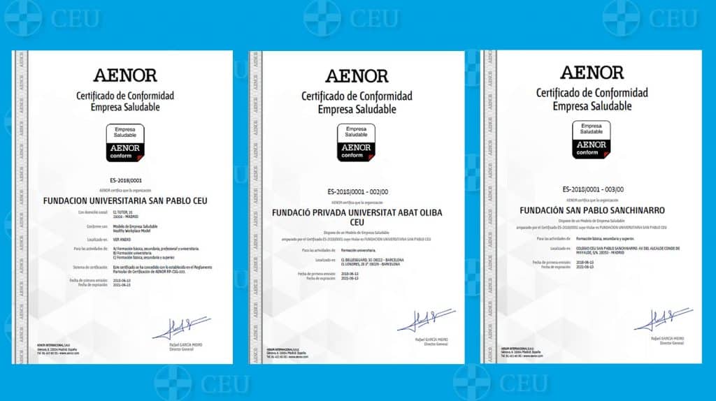 AENOR Certificado Empresa Saludable